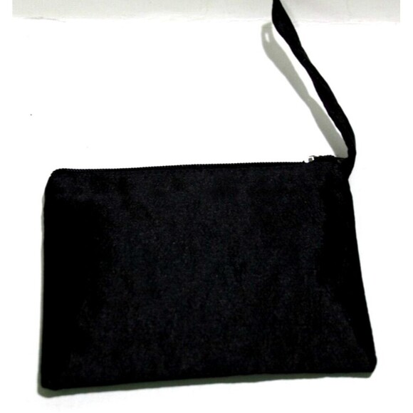 Satin Coin Purse Jewelry Organizer Small Embroidered Viet Nam Woman's  5" x 4" - Picture 2 of 4